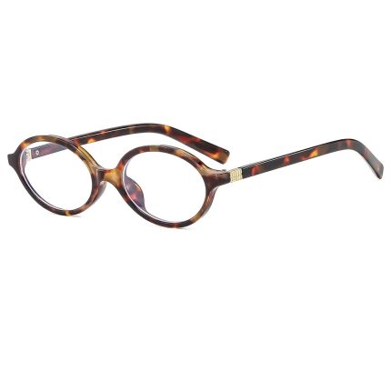 Women's Vintage Oval Small Frame 'Nerd' Sunglasses - Zhang Yuanying Style, Korean Fashion No-Makeup Look